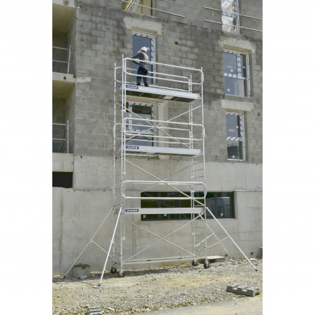 ECHAFAUDAGE ROULANT ALU - DOCKER 85 - LONG. 2M95 - LARG. 0M85 - GC MONOBLOC - Duarib LD | 7130022