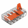 Borne WAGO 221 Mini 5x4mm² à leviers souple & rigide, Boîte de 8 - WAGO | 221-415
