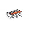 Borne WAGO 221 5x6mm² à leviers souple & rigide - Wago | 221-615