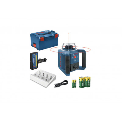 Laser rotatif GRL 300 HV + Cellule de réception LR 45 + Batteries NiMH - BOSCH | 0601061506