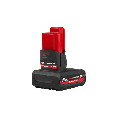 M12 B5 - 12V 5,0Ah Red Lithium HIGH OUTPUT - système M12  - Carton - Milwaukee | 4932480165