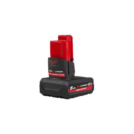 M12 B5 - 12V 5,0Ah Red Lithium HIGH OUTPUT - système M12  - Carton - Milwaukee | 4932480165