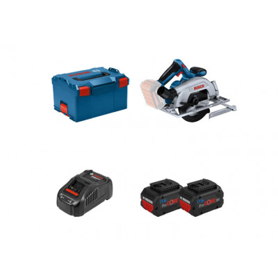 Scie circulaire GKS 18V-57-2 (2xProCORE18V 5,5Ah, GAL 1880, L) - BOSCH | 06016C1202