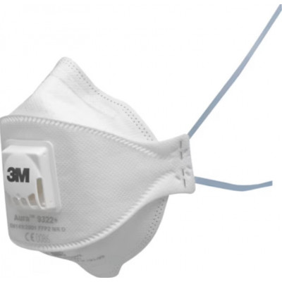 Caisse de 330 masques antipoussière 3M™ Aura™ FFP2 avec valve série 9322+ Gen3 | 7000088730