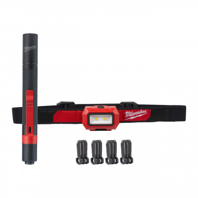 KIT ÉCLAIRAGE PERSONNEL À PILE ALCALINE HL2IPL-LED - Milwaukee | 4933492103