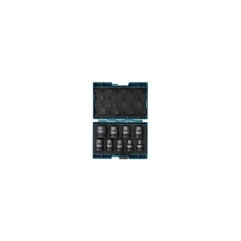 Coffret 9 douilles Impact Black à chocs 1/2'' Makita | E-16564