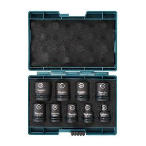 Coffret 9 douilles Impact Black à chocs 1/2'' Makita | E-16564
