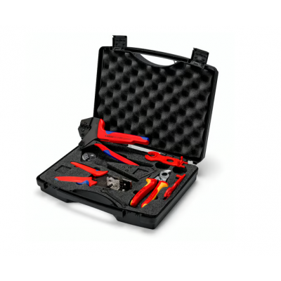 Mallette à outils photovoltaïques MC4 pour coupe, dénudage et sertissage - KNIPEX | 979104V02
