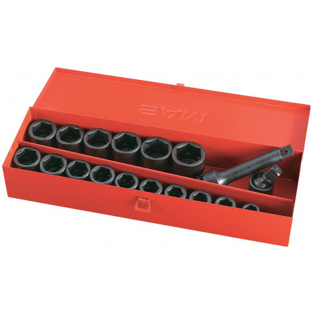 OUTIL IMPACT 3/4'' DE 19 A 42 MM - COFFRET DE 18 - SAM | 72-NC18