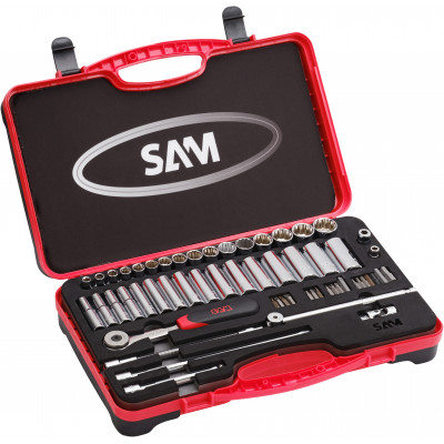 DOUILLES ET ACCESSOIRES 3/8'' - COFFRET DE 59 - SAM | 74-J59