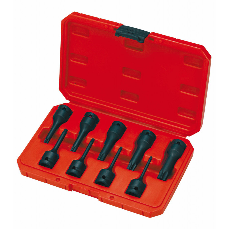 DOUILLES TOURNEVIS 1/2'' A CHOCS LONGUE TORX EN COFFRET - SAM | CP-NSTJ