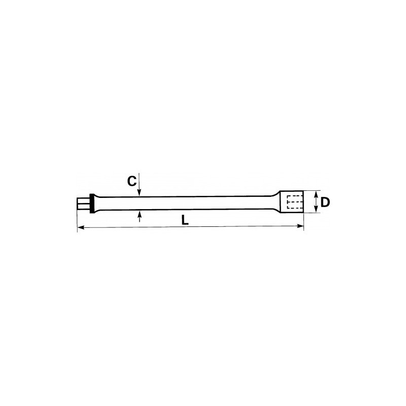 RALLONGE 1/4'' 250 MM BRILLANTE - SAM | R-217