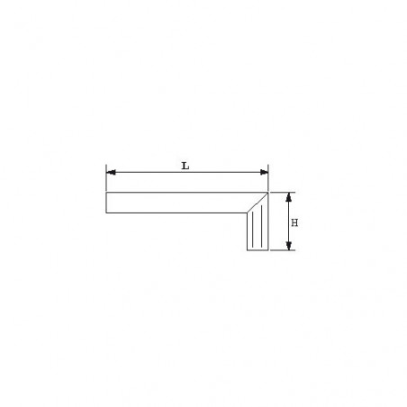 EQUERRE LAME ACIER 400 MM - SAM | 774-A-40