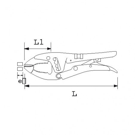 PINCE-ETAU GRANDE CAPACITE MORS MOBILE - SPECIAL CORNIERES - SAM | 212-35