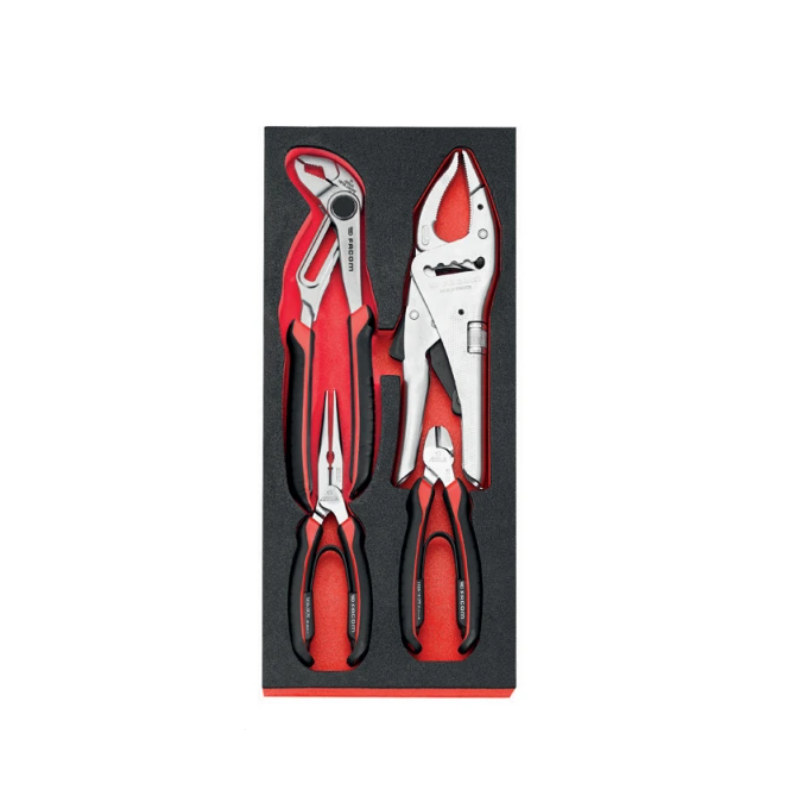 Jeu de 4 pinces en module mousse. 181B.25CPE - 501A - 185A.20CPE - 192A.16CPE - FACOM | MODM.CPE1APF