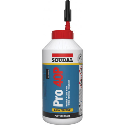 Colle à bois Brune Résistante à l'eau PRO 40P Biberon 750 GR - SOUDAL | 108766