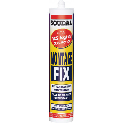 Colle Fixation MONTAGE FIX Blanc Cartouche 400 GR - SOUDAL | 111919