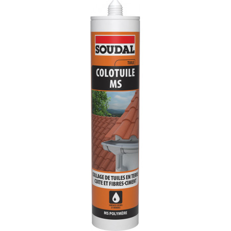 Mastic Colle MS pour tuile - COLOTUILE MS - Cartouche 290 ML - SOUDAL | 117878