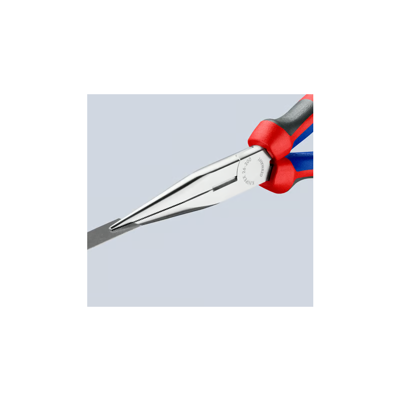 Pince à Tranchant 200mm Pince Demi-Ronde Knipex 200mm VDE - Bec De Cigogne Tranchant - Isolée Bi-Matière - 26 26 200 Pince Bec Cigogne Chromée