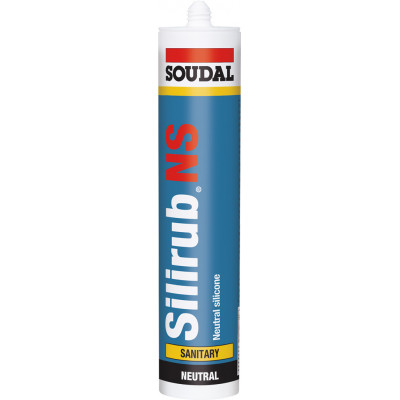 Mastic silicone sanitaire SILIRUB NS Transparent Cartouche 300 ML - SOUDAL | 120655