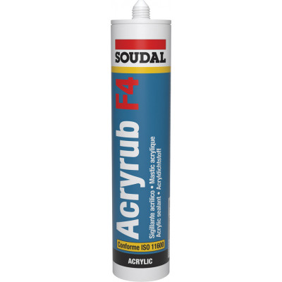Mastic acrylique ACRYRUB F4 Gris Cartouche 300 ML - SOUDAL | 120660