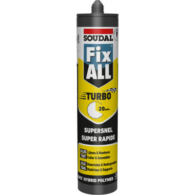 Mastic polymère Fix ALL "Turbo" Blanc Cartouche 290 ML - SOUDAL | 121923
