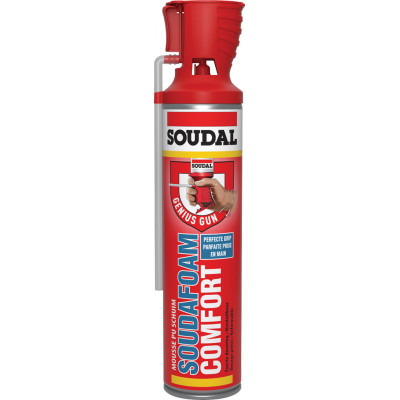 Mousse PU pistolable SOUDAFOAM Comfort Beige Aérosol 600 ML - SOUDAL | 123777