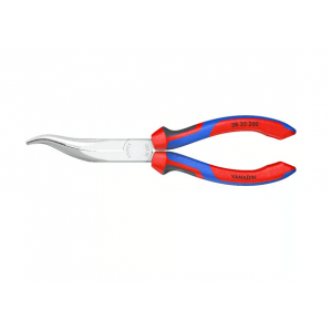 Pince de mécanicien 200mm - Becs 1/2 ronds décalés striés - Bi-matière - Chromée - KNIPEX | 38 35 200