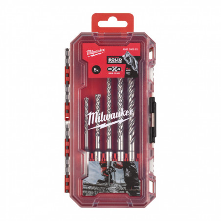 Coffret de forets 4 Taillant SDS Plus - MX4 NG - (5 pcs)  Milwaukee | 4932500063-GR