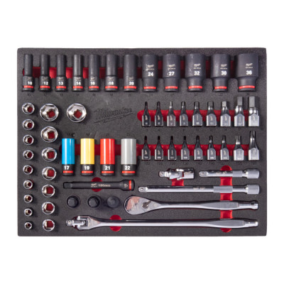 MODULE MOUSSE DOUIL À CHOC & CLIQT 1/2" 60 PC Milwaukee | 4932500757