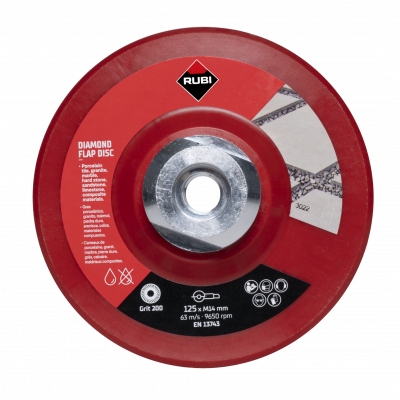 Disque LAM.200 grain FINO.Ø125MM M14 - RUBI | 32939