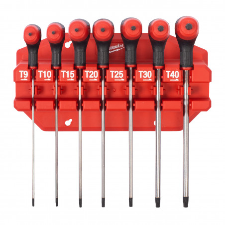 SET DE CLÉS MALES TORX POIGNÉE EN T AVEC CAPSULE DE FRAPPE  7 PCS - Milwaukee | 4932498690