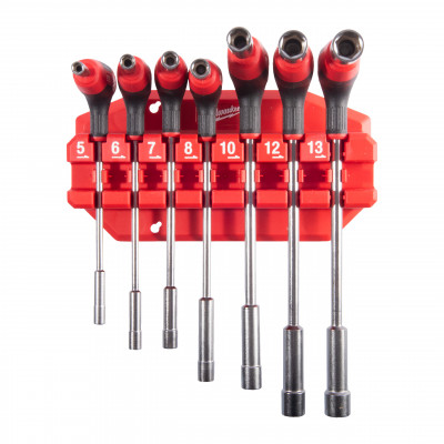 SET DE CLÉS À DOUILLES POIGNÉE EN T AVEC CAPSULE DE FRAPPE  7 PCS - Milwaukee | 4932498704