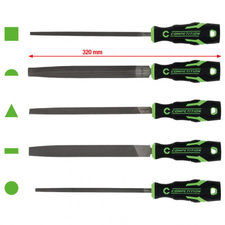 Jeu de limes COMPETITION, 5 pcs - KSTools | 512.0405