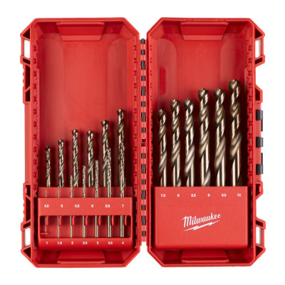 Coffret forets à métaux recticfiés HSS-Cobalt - DIN 338 Set - 19 pcs  Milwaukee | 4932499764