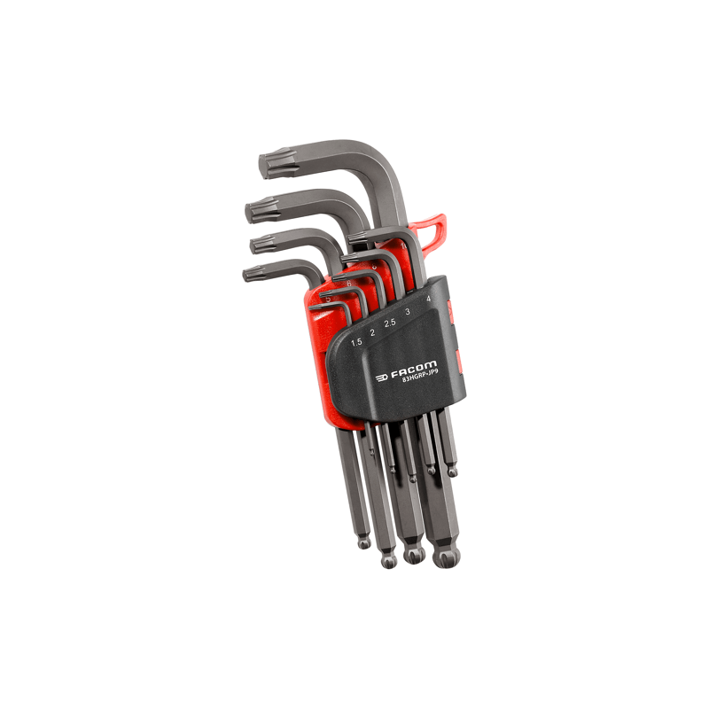 Jeu de 9 clés mâles 6 pans - OGV® GRIP FACOM FRANCE | 83HGRP.JP9PB