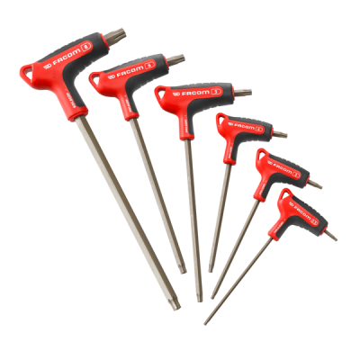 Jeu de 6 clés en P - 6 pans - OGV® GRIP FACOM FRANCE | 84HGRP.J6PB