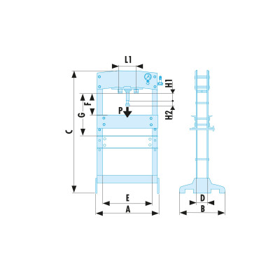 Presse pneumatiques 50 t - FACOM | W.450PNAPF
