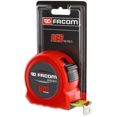 Mesure 8 m avec blocage, ruban nylon 25 mm, double faces - FACOM | 893B.825PB