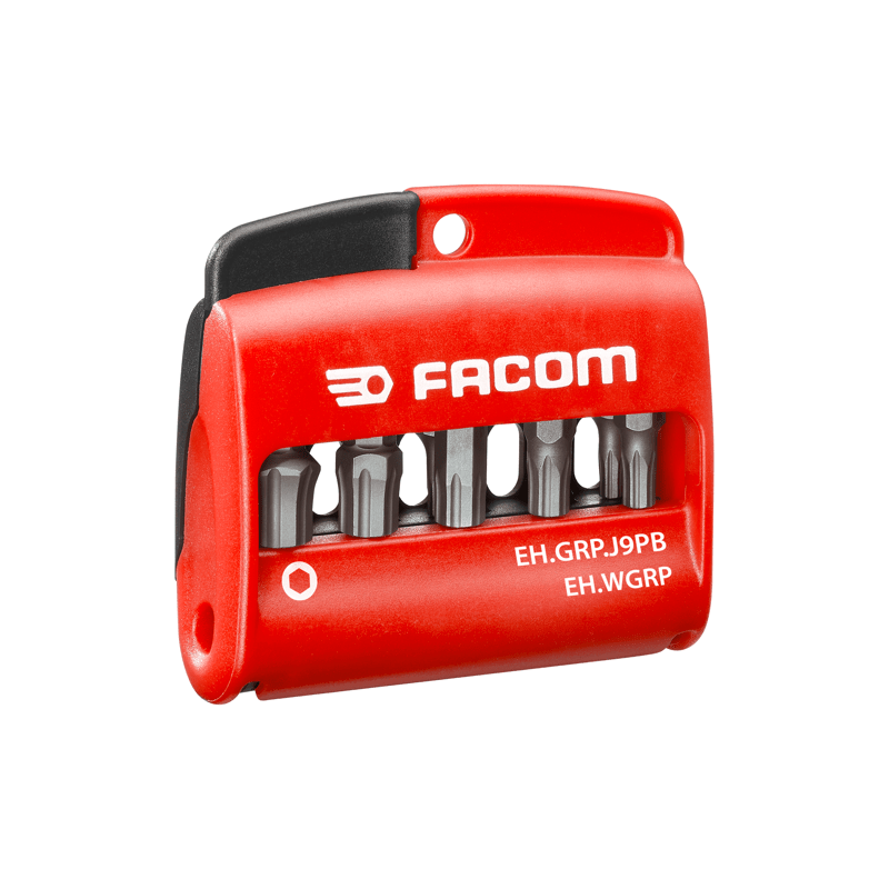 Jeu de 9 embouts OGV Grip 6 pans sur Etui 2 – 2.5 – 3 – 4 – 5 – 6 – 7 – 8mm + porte-embout - FACOM | EH.GRP.J9PB