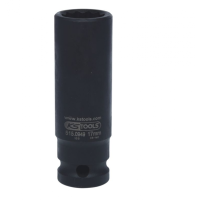 Douille longue à chocs 12 pans 1/2" 17 mm" - KS Tools | 515.0949-E