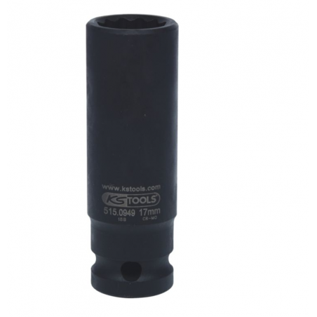 Douille longue à chocs 12 pans 1/2" 17 mm" - KS Tools | 515.0949-E