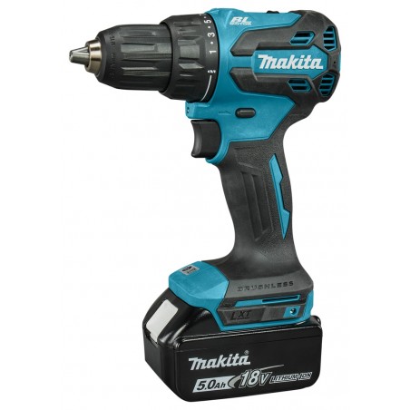 Perceuse visseuse 18 V Li-Ion 5 Ah BL1850B Ø 13 mm MAKITA | DDF490RTJ