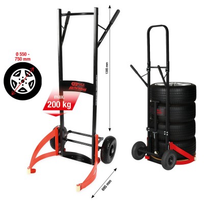 Chariot pour pneus Performance  max. 200 kg - KSTools | 160.1340