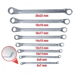 Clé polygonale contre-coudée, 8 pcs. 6-22mm - KSTools | 517.0248