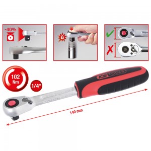 Cliquet réversible SlimPOWER 1/4'' , 72 dents - KSTools | 920.1490