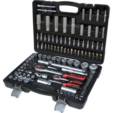 Coffret de douilles 1/4'' + 1/2'', 108 pcs. - KSTools | 911.0708