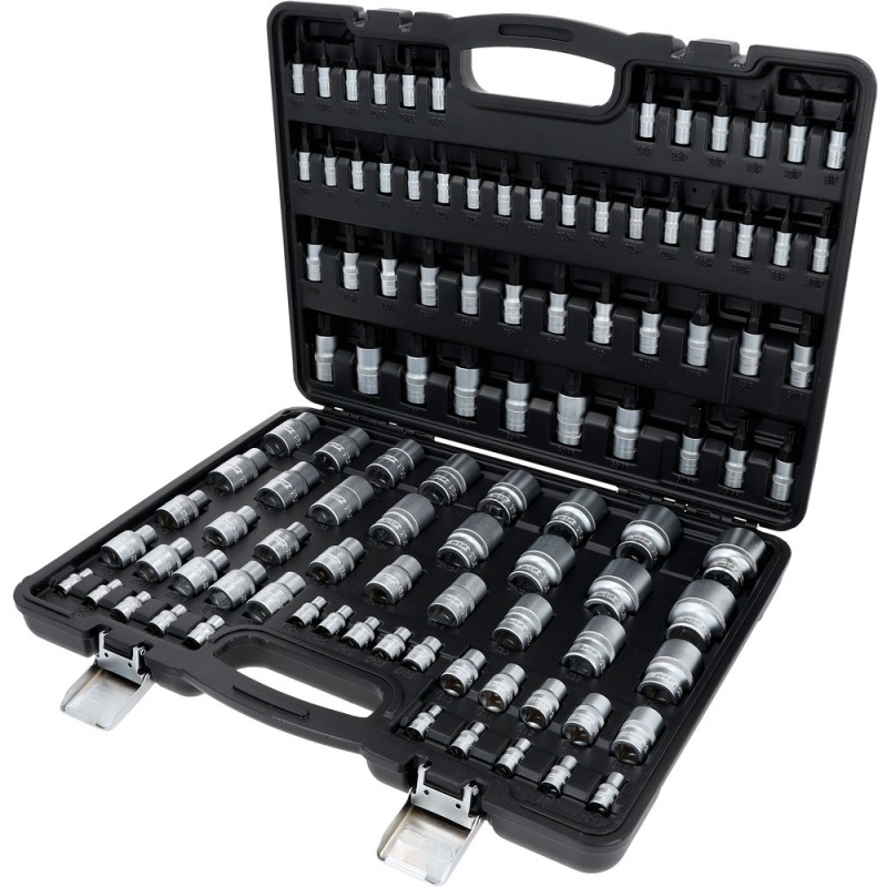 Coffret de douilles et douilles tournevis 1/4'' +3/8'' +1/2'', TORX, 101 pcs. - KSTools | 911.7101