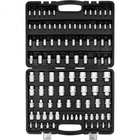 Coffret de douilles et douilles tournevis 1/4'' +3/8'' +1/2'', TORX, 101 pcs. - KSTools | 911.7101