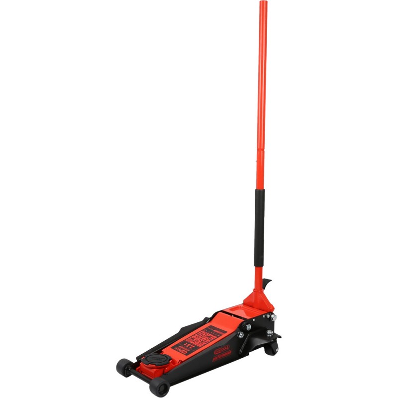 Cric hydraulique Performance en acier, 2 500 kg, plat, levée : 75-510 mm - KSTools | 160.1015